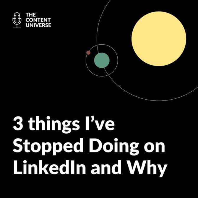 3 things I've Stopped Doing on LinkedIn